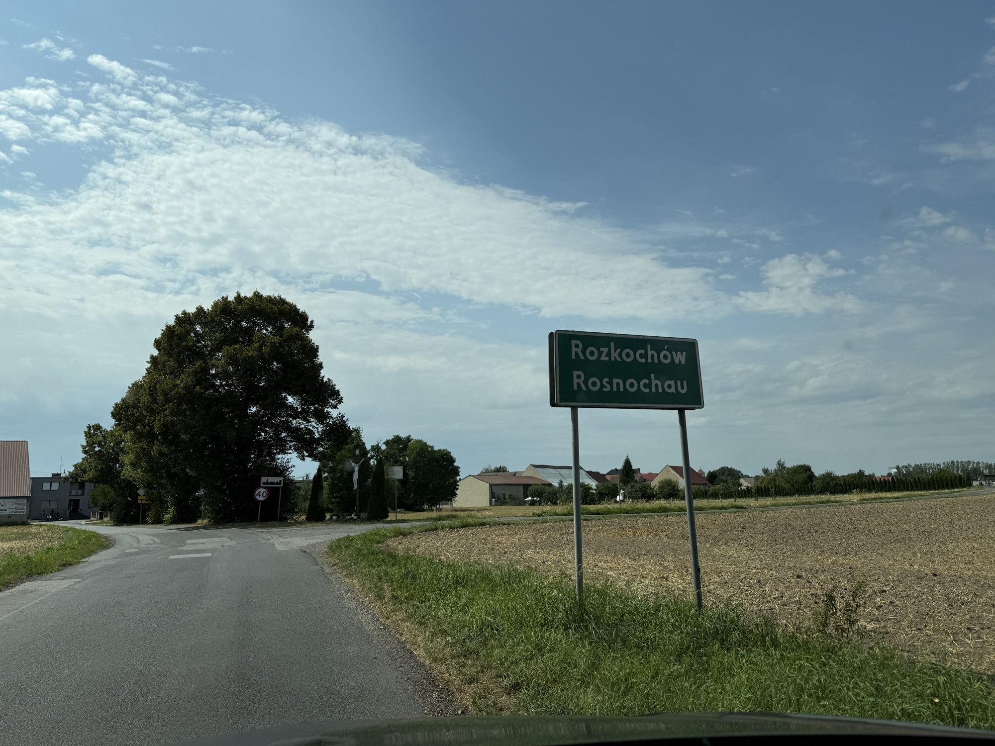 Ortsschild von Rozkochów